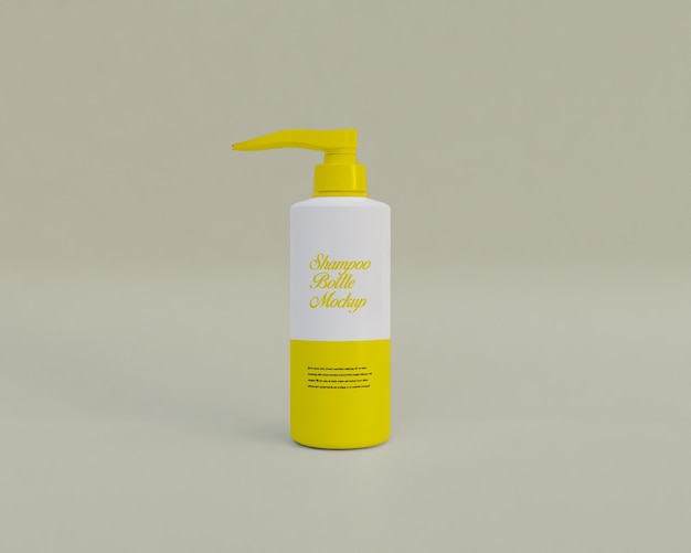 Mockup voor shampoo-plastic flessen
