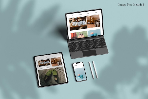 Mockup voor slimme telefoon en tablet