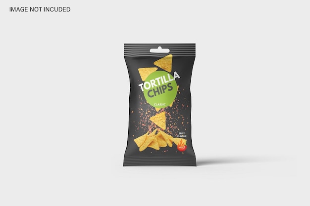 PSD mockup voor snackverpakking