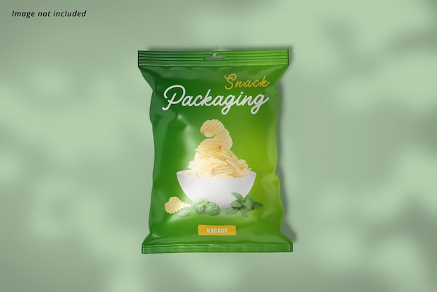 PSD mockup voor snackverpakking