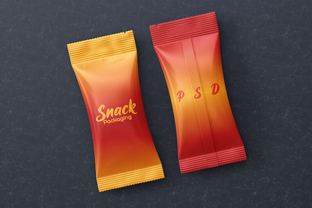 Mockup voor snackverpakking