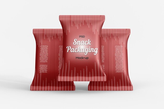 PSD mockup voor snackverpakking