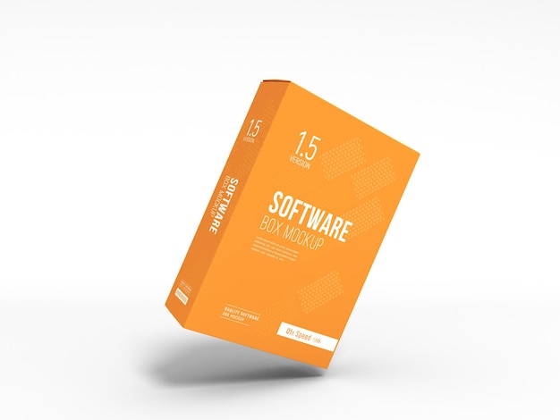 Mockup voor softwarebox en cd-branding