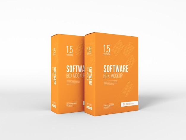 Mockup voor softwarebox en cd-branding