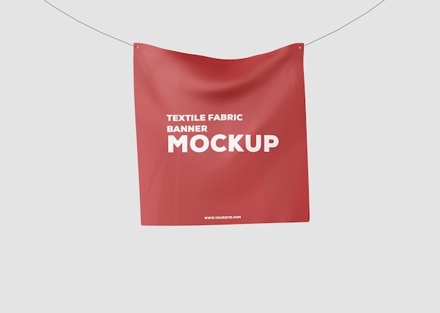 PSD mockup voor spandoek van textiel