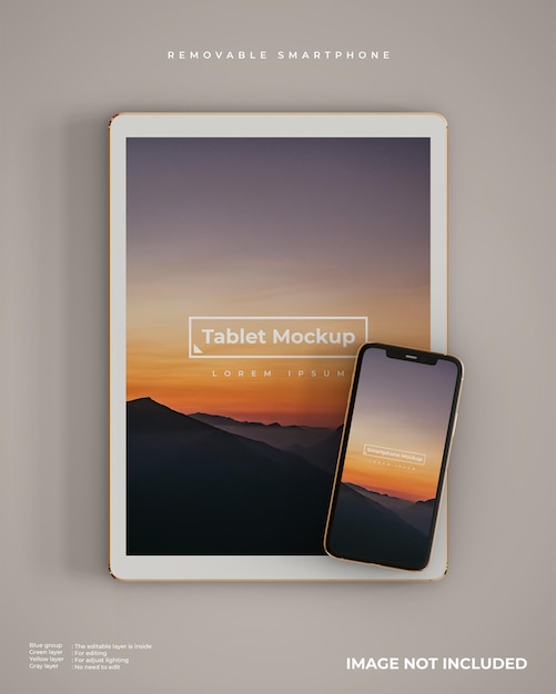 Mockup voor tablet en smartphone