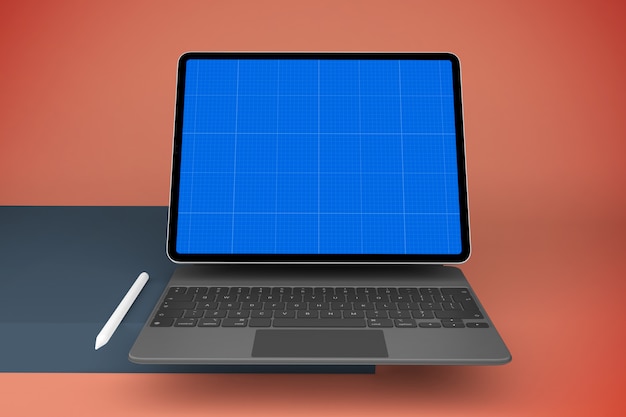 PSD mockup voor tablet en toetsenbord