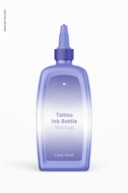 Mockup voor tatoeage-inktfles van 1,8 oz