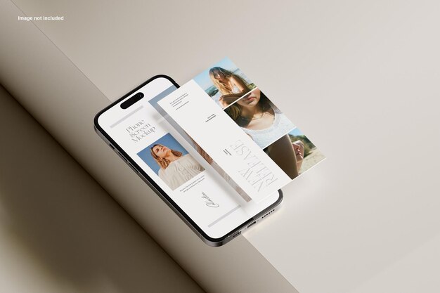 PSD mockup voor telefoonscherm