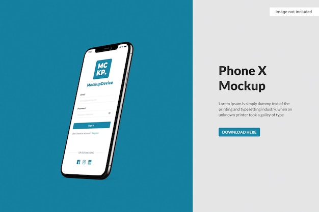 Mockup voor telefoonscherm