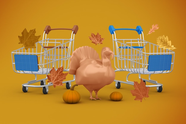 Mockup voor Thanksgiving-shopping