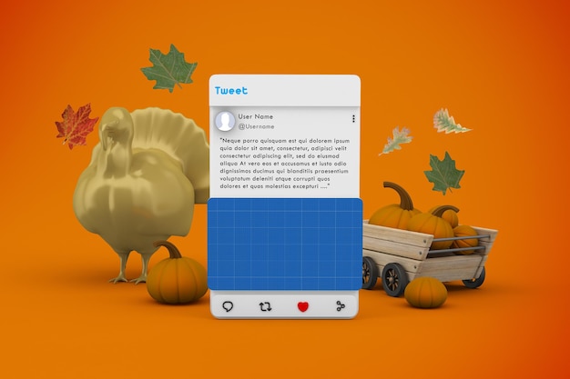 Mockup voor thanksgiving-sociale media