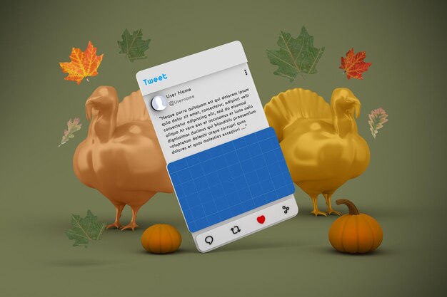 Mockup voor Thanksgiving-sociale media