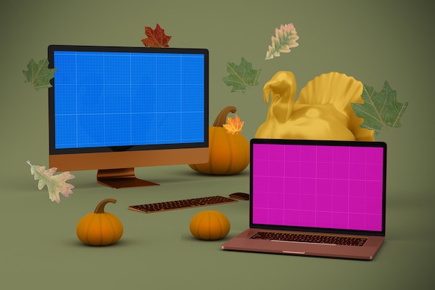 PSD mockup voor thanksgiving-website