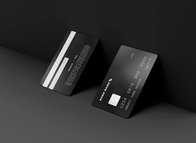 Mockup voor twee creditcards