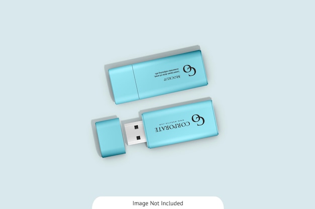 PSD mockup voor usb-flashstation