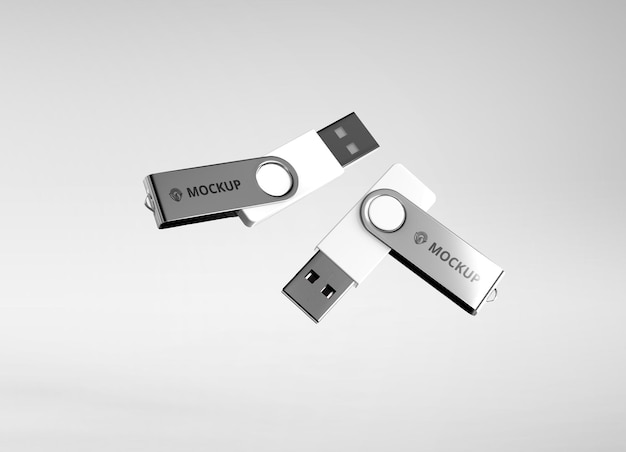 PSD mockup voor usb-flashstation