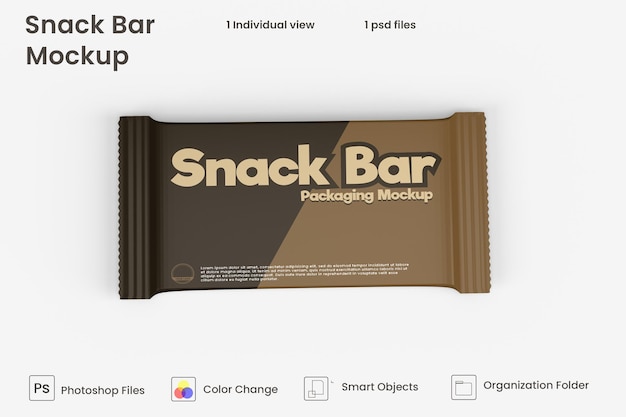 Mockup voor verpakking van chocoladesnack