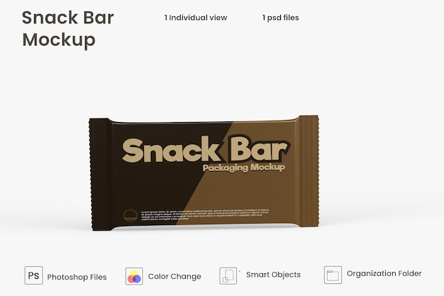 Mockup voor verpakking van chocoladesnack