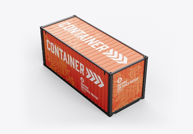 PSD mockup voor verzendcontainer