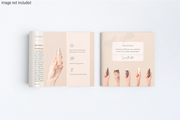 Mockup voor vierkante brochure