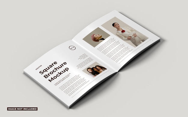 Mockup voor vierkante brochure