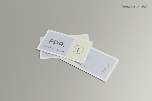 Mockup voor visitekaartjes stapelen