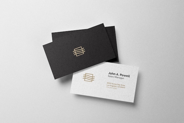 Mockup voor visitekaartjes
