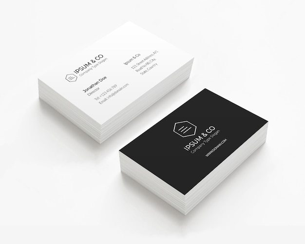 Mockup voor visitekaartjes