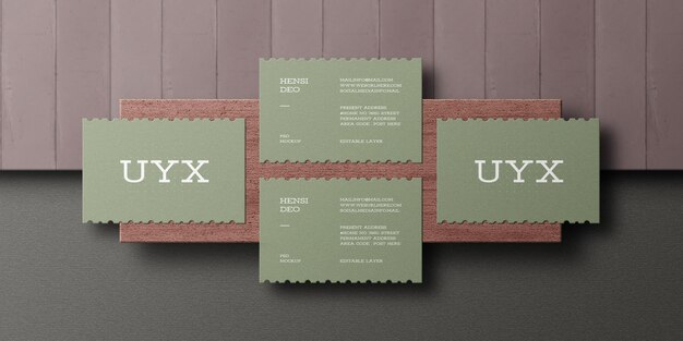 Mockup voor visitekaartjes