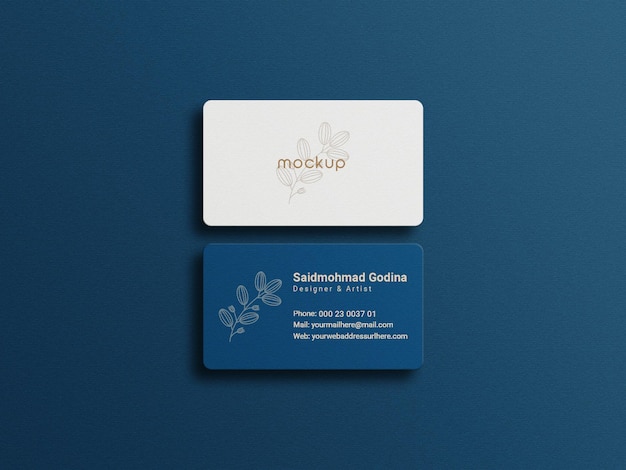 Mockup voor visitekaartjes