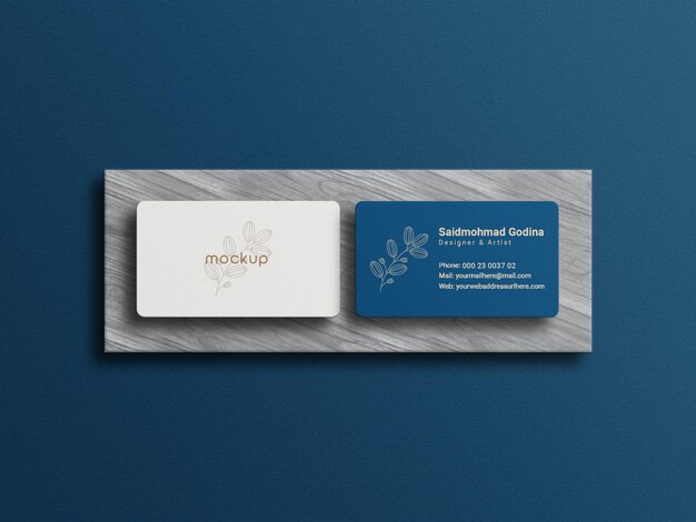 Mockup voor visitekaartjes