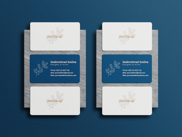 Mockup voor visitekaartjes