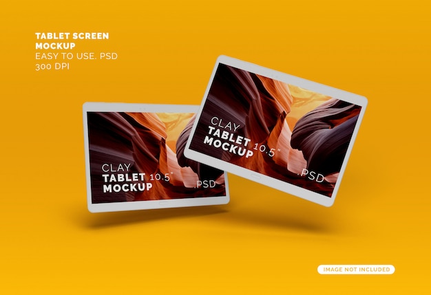 Mockup voor vliegende tablets