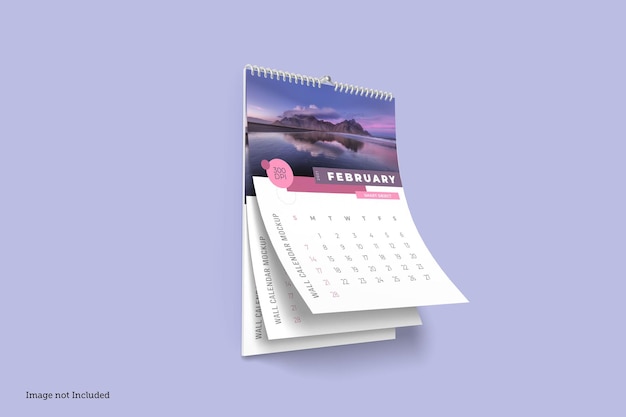 Mockup voor wandkalender