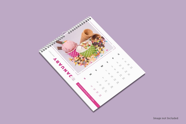 Mockup voor wandkalender