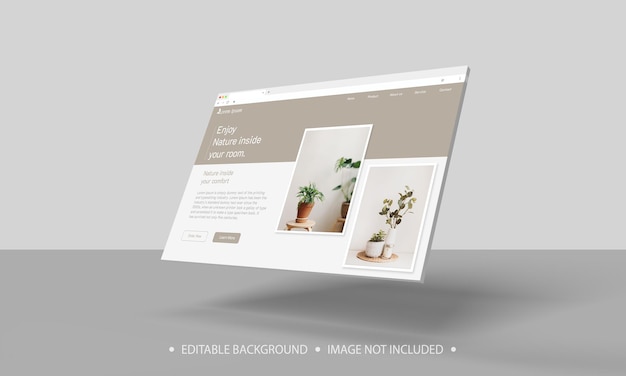 PSD mockup voor website-bestemmingspagina