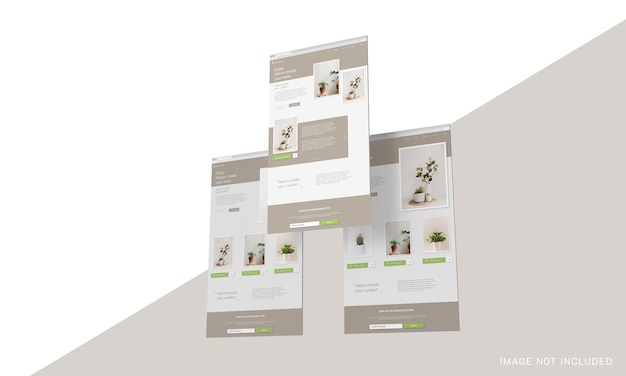 Mockup voor website-bestemmingspagina