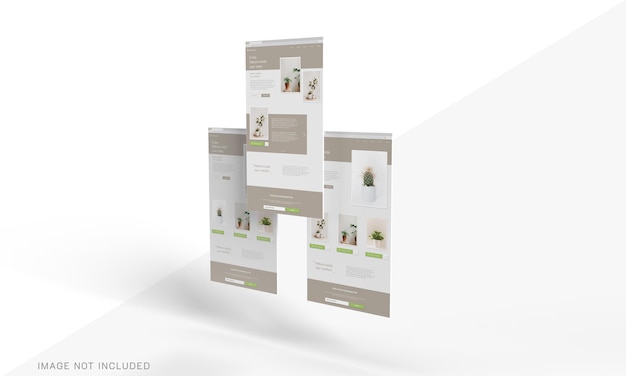 Mockup voor website-bestemmingspagina