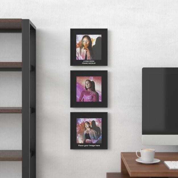 PSD mockup voor woonkamerframes