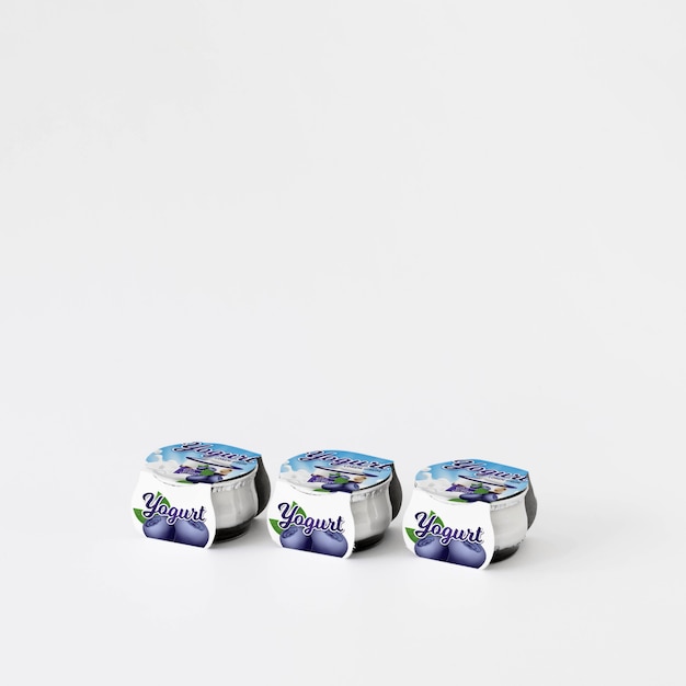 Mockup voor yoghurtverpakking