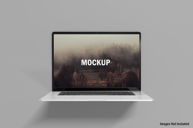 PSD mockup vooraanzicht van laptopscherm