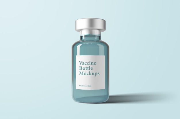 Mockup vooraanzicht van vaccinfles