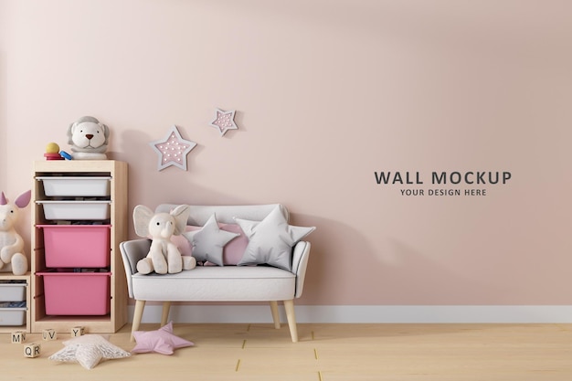 Mockup wall nella stanza dei bambini