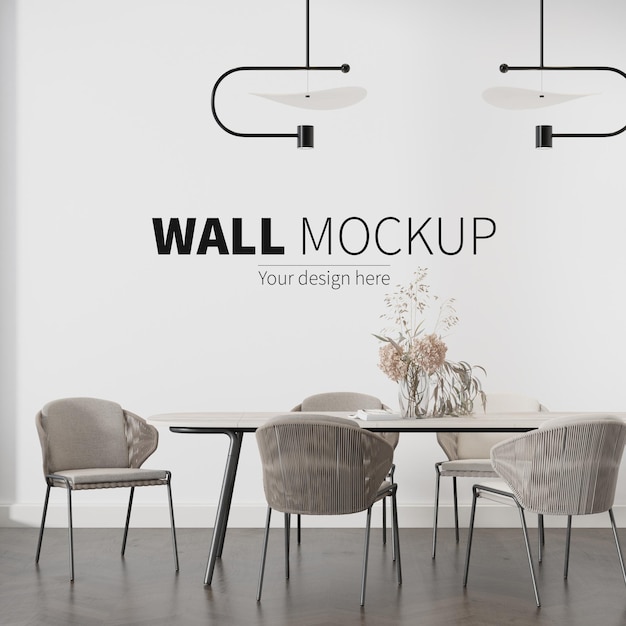 PSD mockup wall stylish interior