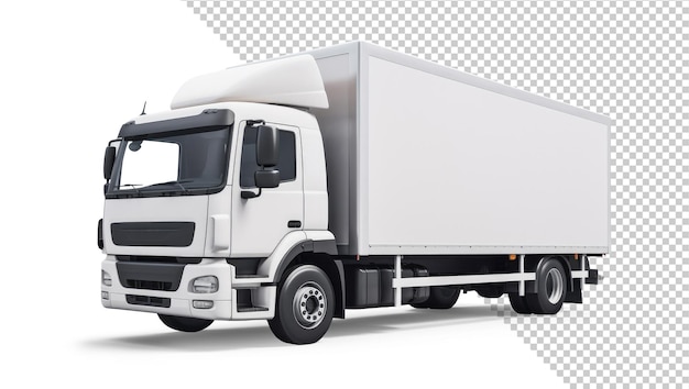 PSD mockup of a white truck