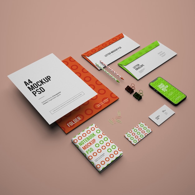 mockup with business cards