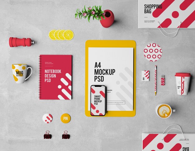 PSD mockup with business cards