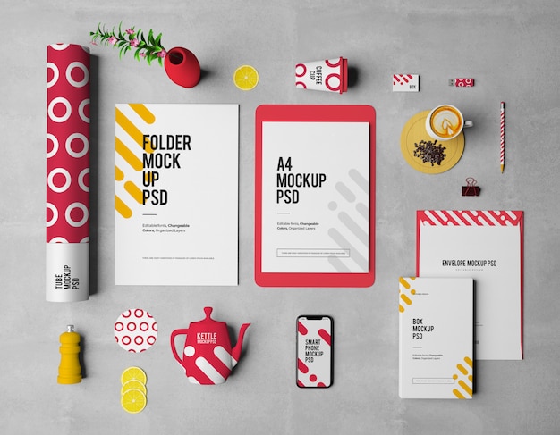 PSD mockup with business cards