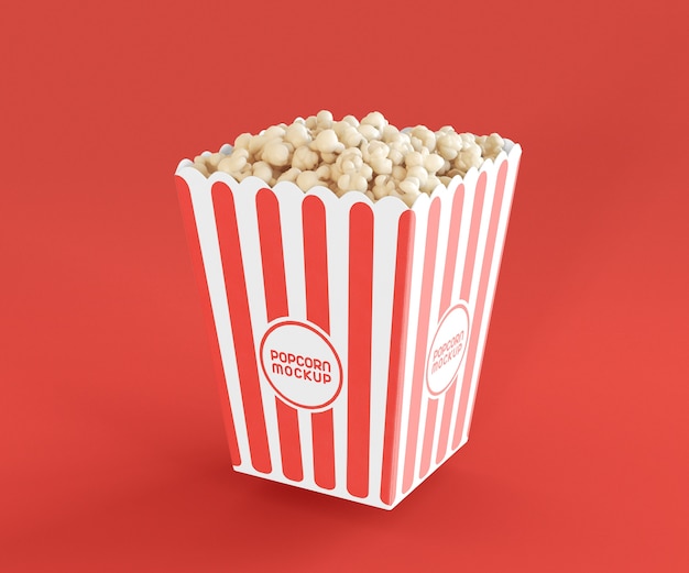 PSD mockup con secchiello per popcorn